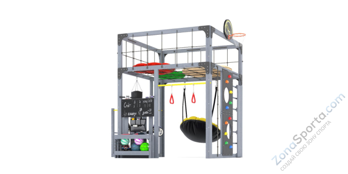 Детская площадка Савушка Куб-1 (Серый) с подушками Детская площадка Савушка Куб-1 (Серый) с подушками