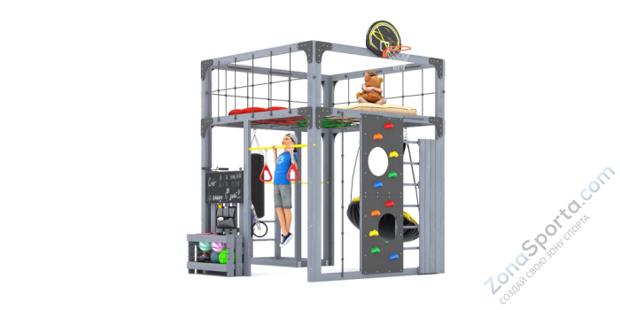 Детская площадка Савушка Куб-1 (Серый) с подушками Детская площадка Савушка Куб-1 (Серый) с подушками