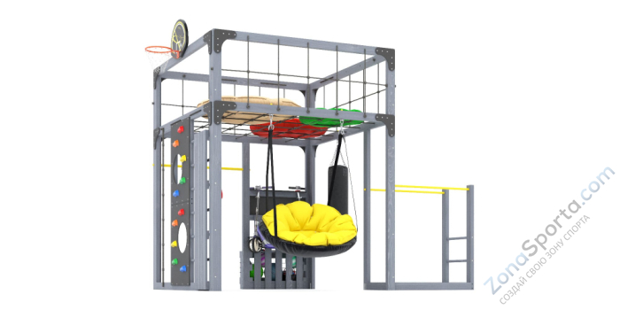 Детская площадка Савушка Куб-1 (Серый) с подушками Детская площадка Савушка Куб-1 (Серый) с подушками