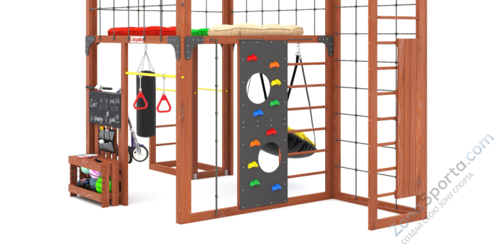 Детская площадка Савушка Куб-2 (Махагон) с подушками