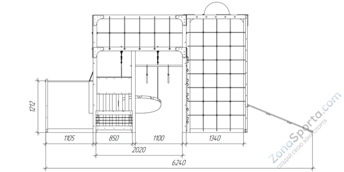 Детская площадка Савушка Куб-2 (Серый) Детская площадка Савушка Куб-2 (Серый)