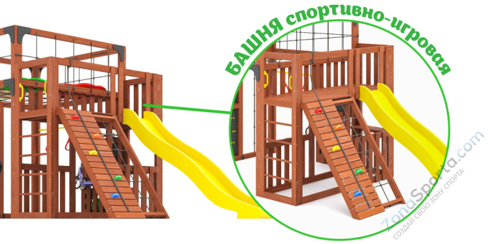 Детская площадка Савушка Куб-3 (Махагон) с подушками Детская площадка Савушка Куб-3 (Махагон) с подушками