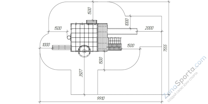 Детская площадка Савушка Куб-3 (Махагон) с подушками Детская площадка Савушка Куб-3 (Махагон) с подушками