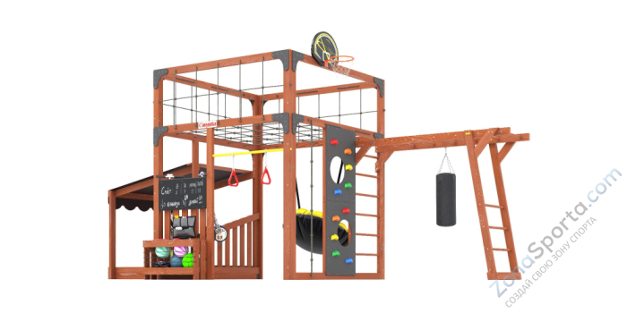 Детская площадка Савушка Куб-4 (Махагон) Детская площадка Савушка Куб-4 (Махагон)