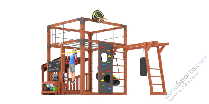 Детская площадка Савушка Куб-4 (Махагон) Детская площадка Савушка Куб-4 (Махагон)