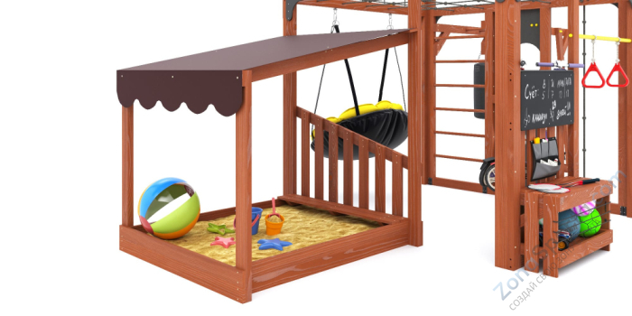 Детская площадка Савушка Куб-4 (Махагон) Детская площадка Савушка Куб-4 (Махагон)