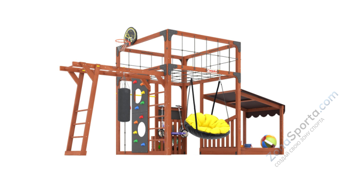 Детская площадка Савушка Куб-4 (Махагон) Детская площадка Савушка Куб-4 (Махагон)