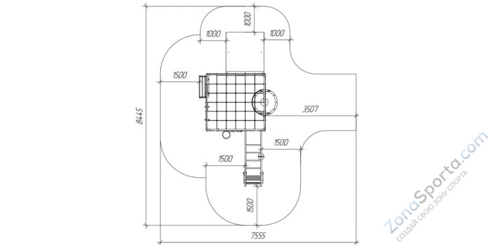Детская площадка Савушка Куб-4 (Серый) Детская площадка Савушка Куб-4 (Серый)