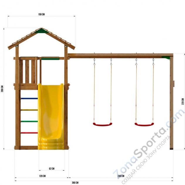 Детский игровой комплекс  Jungle Cottage JC8 Детский игровой комплекс  Jungle Cottage JC8