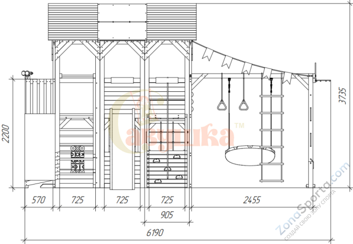Детский игровой комплекс Савушка PlayHouse-3 Детский игровой комплекс Савушка PlayHouse-3