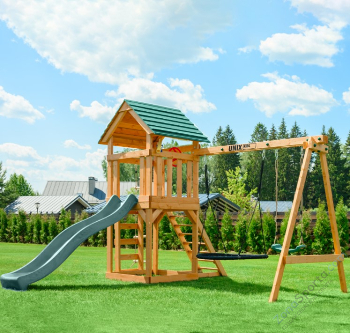 Детский игровой комплекс Unix Kids (6 in 1) Dark Green Детский игровой комплекс Unix Kids (6 in 1) Dark Green