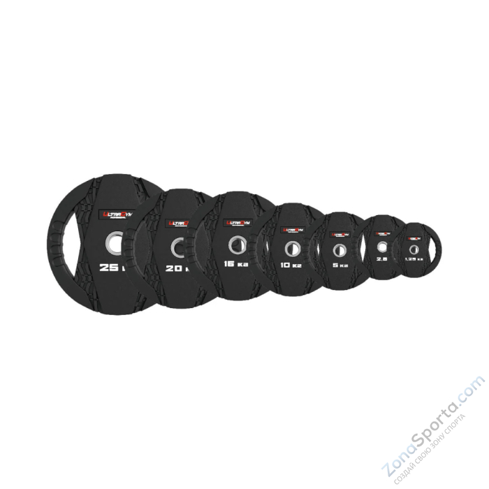 Диск обрезиненный с двумя хватами 15 кг UltraGym UG2005С Диск обрезиненный с двумя хватами 15 кг UltraGym UG2005С