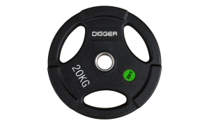 Диск олимпийский обрезиненный 3-х хватовый 20кг Hasttings Digger HD51C1C-20