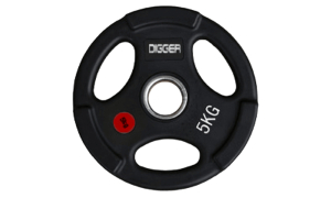 Диск олимпийский обрезиненный 3-х хватовый 5кг Hasttings Digger HD51C1C-5