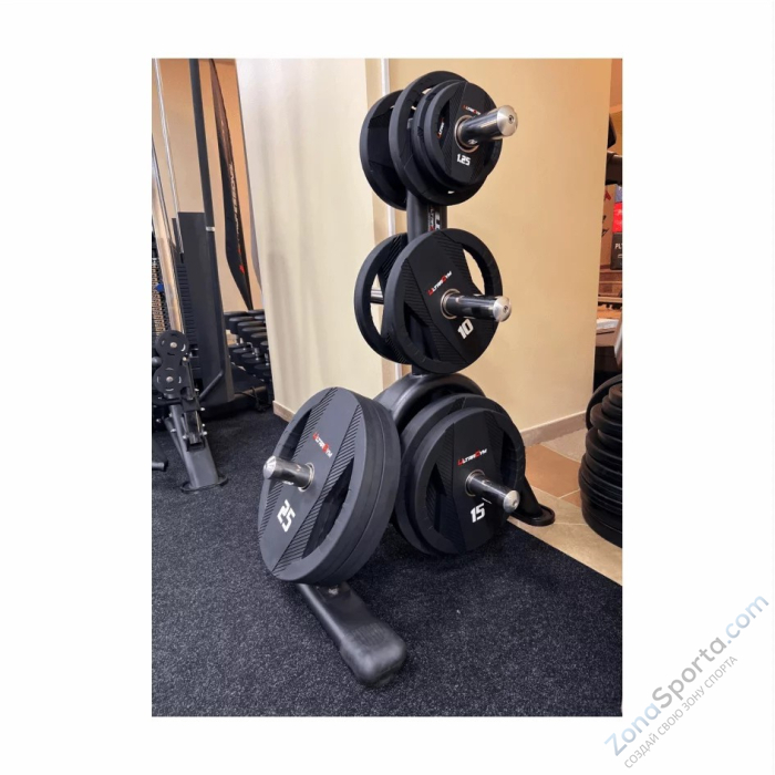 Диск полиуретановый с двумя хватами UltraGym UG2030С 5 кг  Диск полиуретановый с двумя хватами UltraGym UG2030С 5 кг