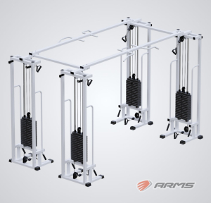 Двойной кроссовер на базе реабилитационного тренажера (стек 4х75 кг) ARMS AR083.4х75