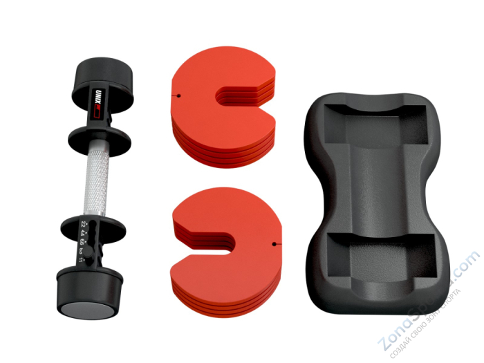 Гантель регулируемая UNIX Fit 11 кг красная Гантель регулируемая UNIX Fit 11 кг красная