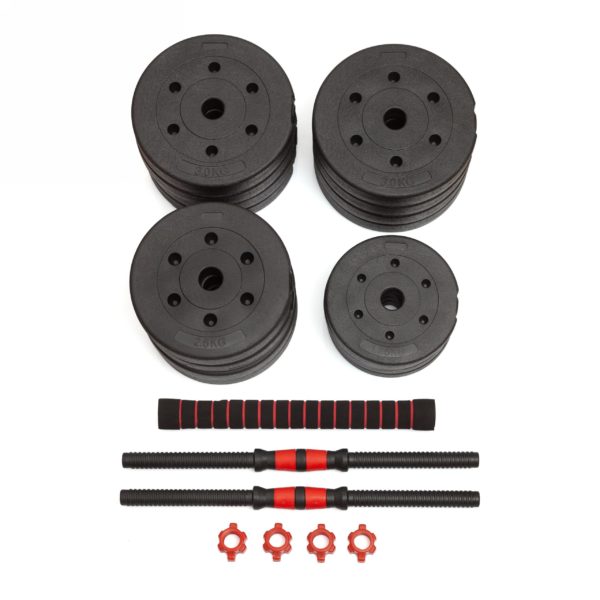 Гантели разборные с грифом, 40 кг. (2 шт. х 20 кг.) VictoryFit VF-DС400 Гантели разборные с грифом, 40 кг. (2 шт. х 20 кг.) VictoryFit VF-DС400