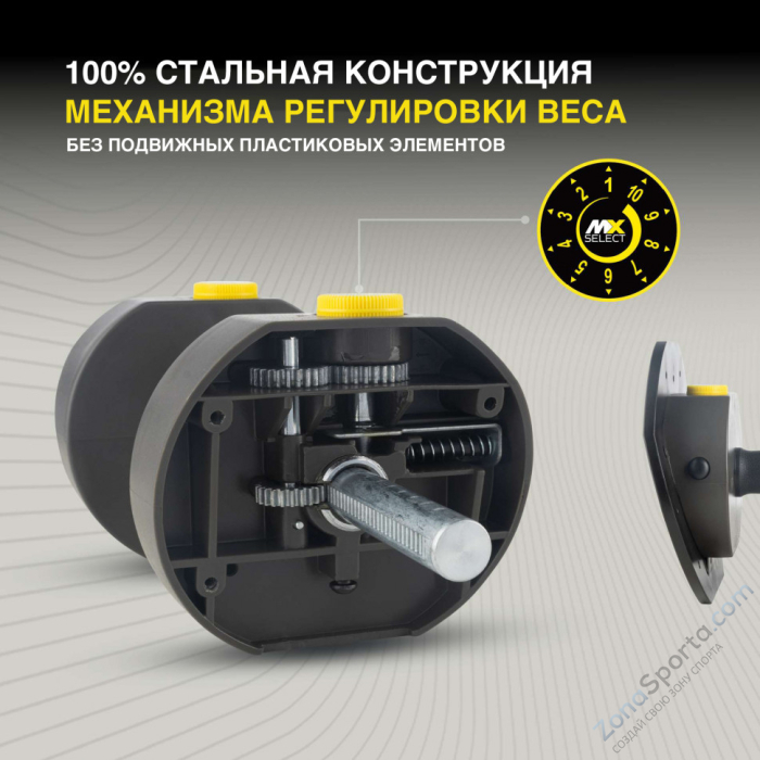 Гантели регулируемые MX Select MX30, вес 3.4-13.9 кг, 2 шт
