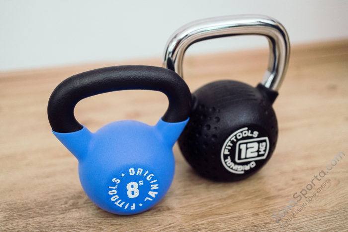 Гиря 20 кг с хромированной ручкой полиуретановая (CPU) Original FitTools Гиря 20 кг с хромированной ручкой полиуретановая (CPU) Original FitTools