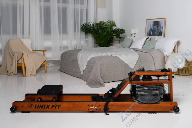 Гребной тренажер Unix Fit Wood Rower Dark Гребной тренажер Unix Fit Wood Rower Dark