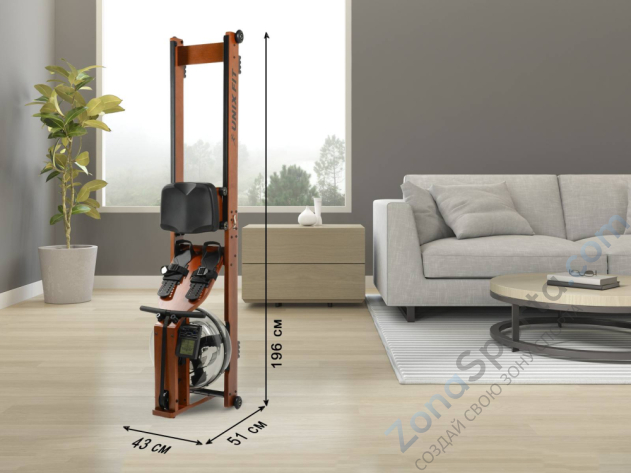 Гребной тренажер Unix Fit Wood Rower Dark Гребной тренажер Unix Fit Wood Rower Dark