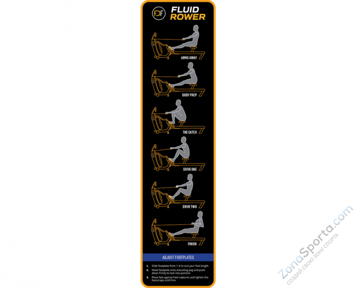 Гребной тренажер Fluid Rower Evolution E550 Гребной тренажер Fluid Rower Evolution E550