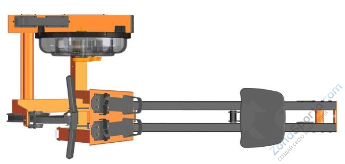 Гребной тренажер FluidPowerROW Orange Гребной тренажер FluidPowerROW Orange