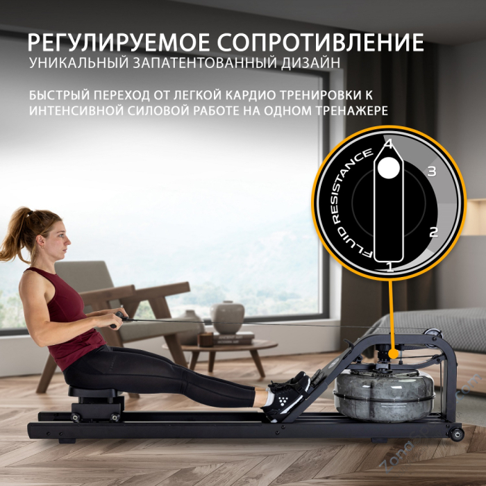 Гребной тренажер Neon Plus - желтый Гребной тренажер Neon Plus - желтый