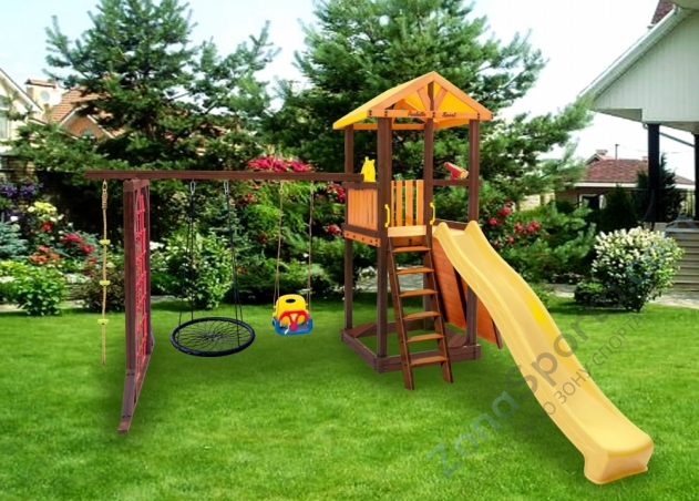 Игровой комплекс Perfetto sport Pitigliano-11 + качели Паутина Игровой комплекс Perfetto sport Pitigliano-11 + качели Паутина