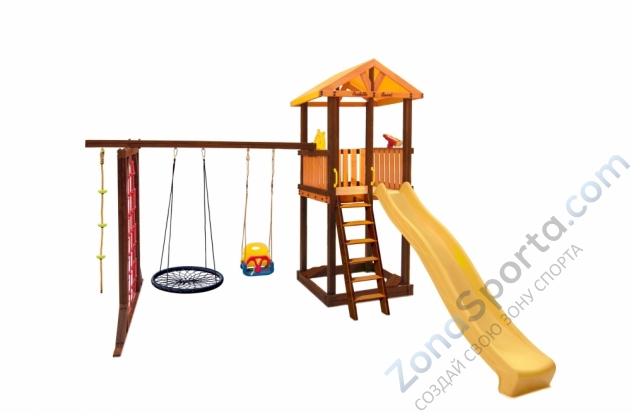 Игровой комплекс Perfetto sport Pitigliano-9 + качели Паутина Игровой комплекс Perfetto sport Pitigliano-9 + качели Паутина