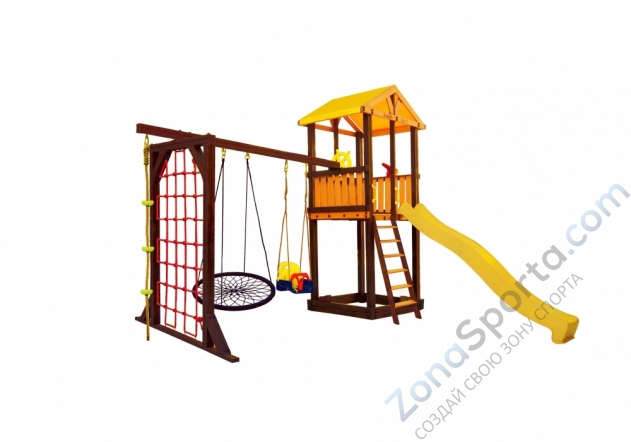 Игровой комплекс Perfetto sport Pitigliano-9 + качели Паутина Игровой комплекс Perfetto sport Pitigliano-9 + качели Паутина