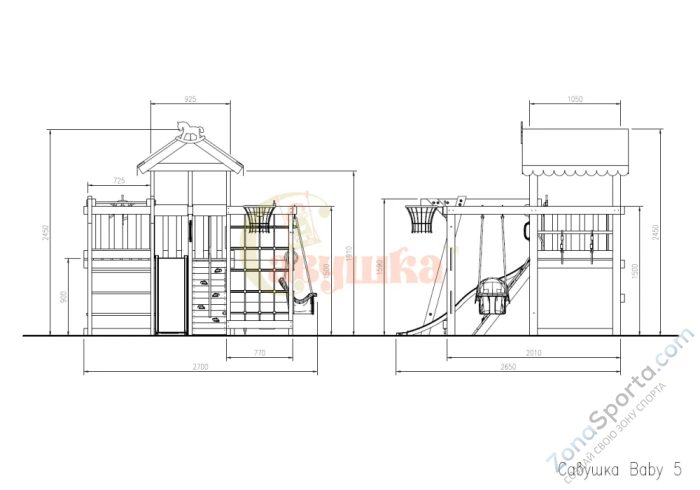 Игровой комплекс Савушка Baby 5 оливковый Игровой комплекс Савушка Baby 5 оливковый