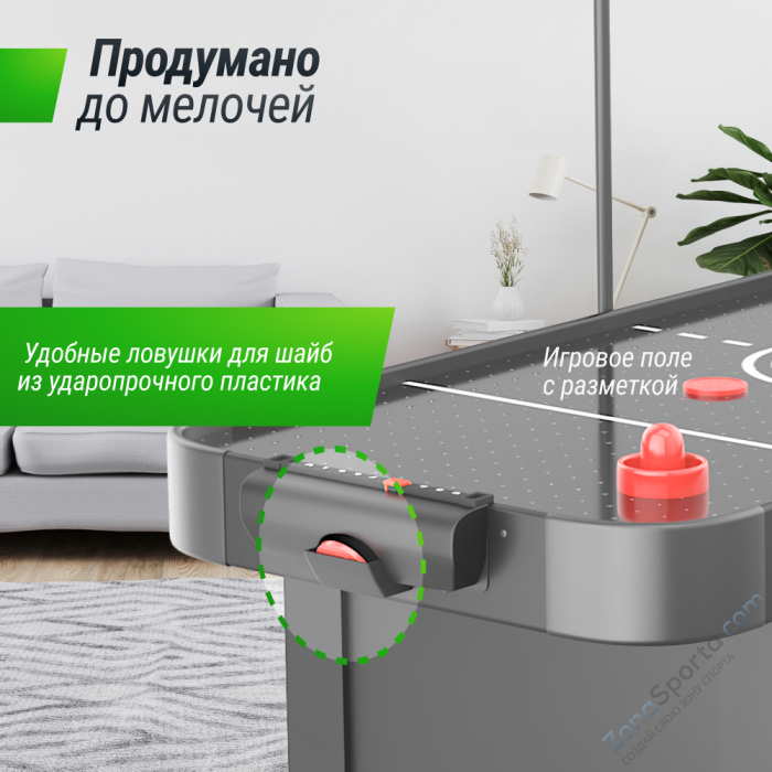 Игровой стол Unix Line Аэрохоккей (142х64 cм) Black Игровой стол Unix Line Аэрохоккей (142х64 cм) Black