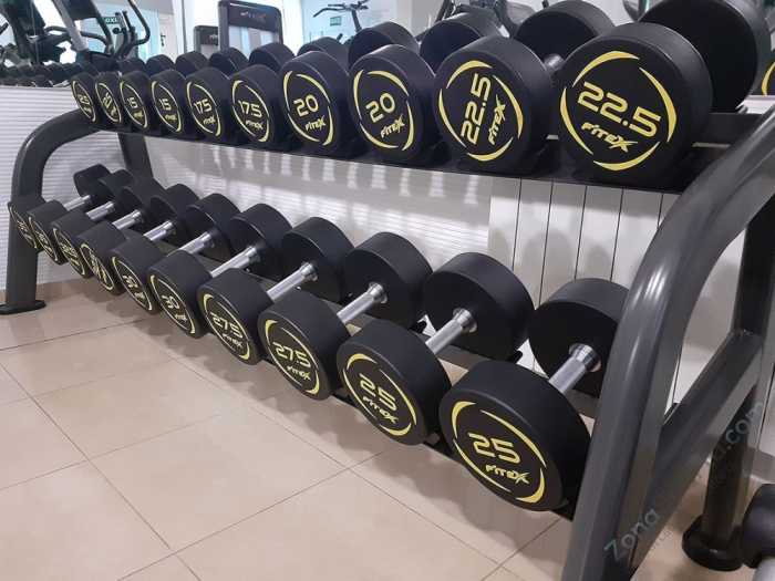 Комплект полиуретановых гантелей 2,5-50кг (20пар) Fitex FTX-411 Комплект полиуретановых гантелей 2,5-50кг (20пар) Fitex FTX-411