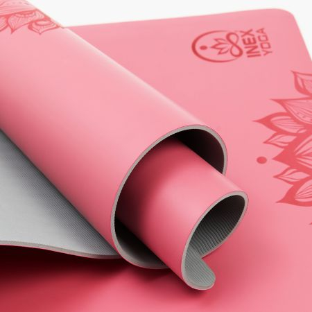Коврик для йоги INEX Yoga PU Mat TPE c гравировкой розовый Коврик для йоги INEX Yoga PU Mat TPE c гравировкой розовый
