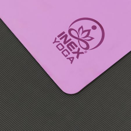 Коврик для йоги INEX Yoga PU Mat TPE c гравировкой сиреневый Коврик для йоги INEX Yoga PU Mat TPE c гравировкой сиреневый
