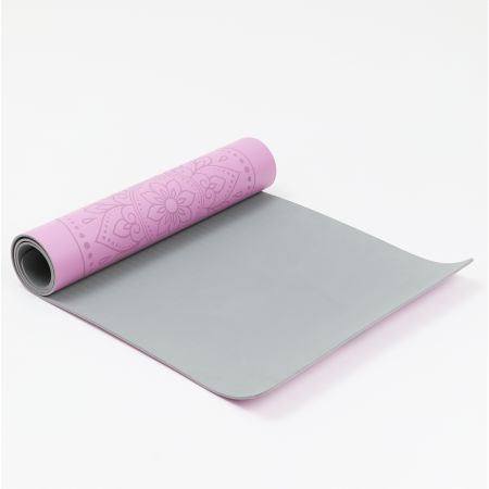 Коврик для йоги INEX Yoga PU Mat TPE c гравировкой сиреневый Коврик для йоги INEX Yoga PU Mat TPE c гравировкой сиреневый