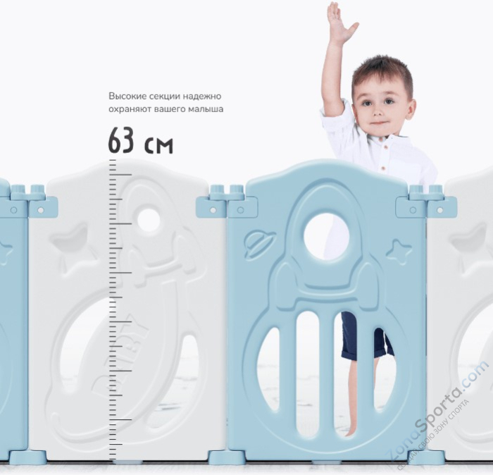 Манеж Unix Kids Supreme Space 200x200 Grey