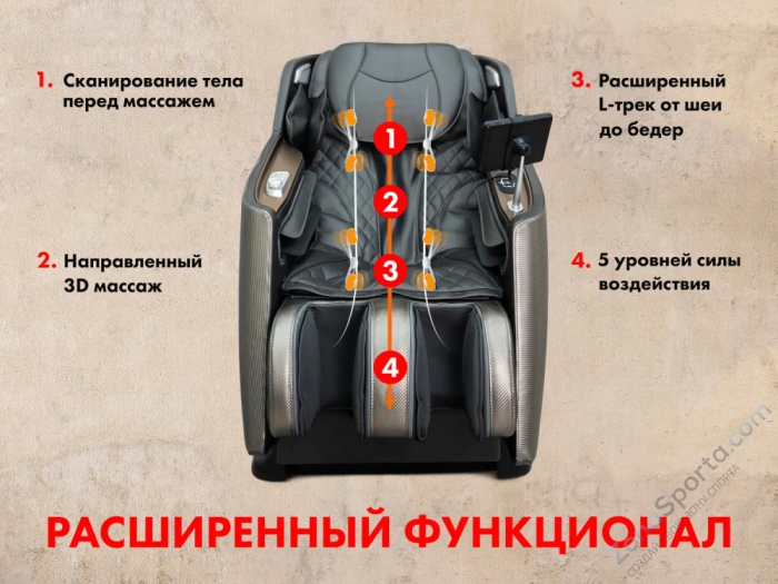 Массажное кресло Fujimo Kenko F623 Business Edition Графит Массажное кресло Fujimo Kenko F623 Business Edition Графит