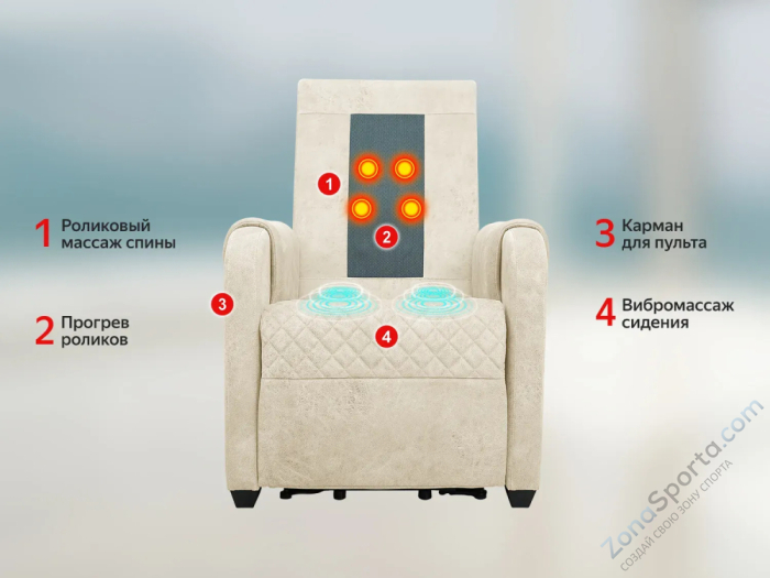 Массажное кресло-реклайнер с подъемом Fujimo Lounge Up F7003 ULFL Айвори (Orlando 1) Массажное кресло-реклайнер с подъемом Fujimo Lounge Up F7003 ULFL Айвори (Orlando 1)