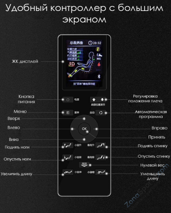 Массажное кресло Xiaomi (RT7708) Crocodile Black Массажное кресло Xiaomi (RT7708) Crocodile Black