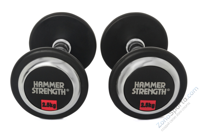 Набор обрезиненных гантелей Hammer Strength 10 пар (2,5 – 25 кг) Набор обрезиненных гантелей Hammer Strength 10 пар (2,5 – 25 кг)
