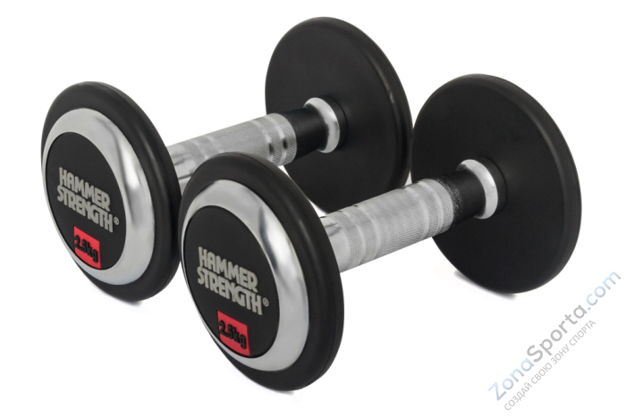 Набор обрезиненных гантелей Hammer Strength 10 пар (2,5 – 25 кг) Набор обрезиненных гантелей Hammer Strength 10 пар (2,5 – 25 кг)