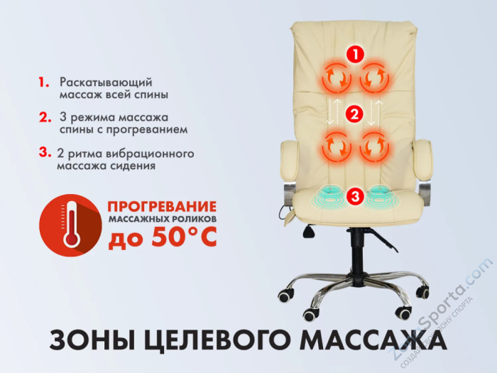 Офисное массажное кресло Ego Boss EG1001 LKFV Крем (Арпатек) Офисное массажное кресло Ego Boss EG1001 LKFV Крем (Арпатек)