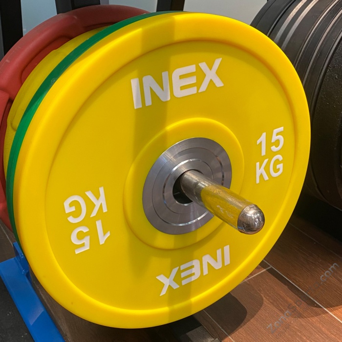 Олимпийский диск в уретане INEX PU Bumper Plate 15 кг Олимпийский диск в уретане INEX PU Bumper Plate 15 кг
