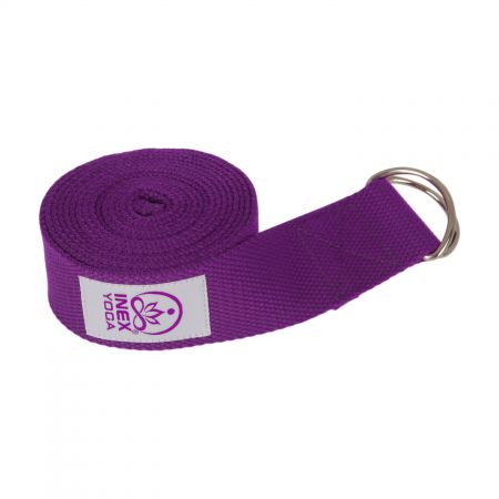 Ремень для йоги INEX Stretch Strap 240 см, фиолетовый Ремень для йоги INEX Stretch Strap 240 см, фиолетовый