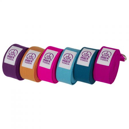Ремень для йоги INEX Stretch Strap 240 см, фиолетовый Ремень для йоги INEX Stretch Strap 240 см, фиолетовый