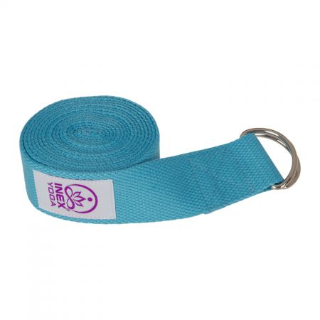 Ремень для йоги INEX Stretch Strap 240 см, голубой Ремень для йоги INEX Stretch Strap 240 см, голубой