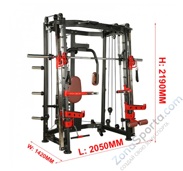 Силовая станция на базе Машины Смита Apex Intense F601 Силовая станция на базе Машины Смита Apex Intense F601